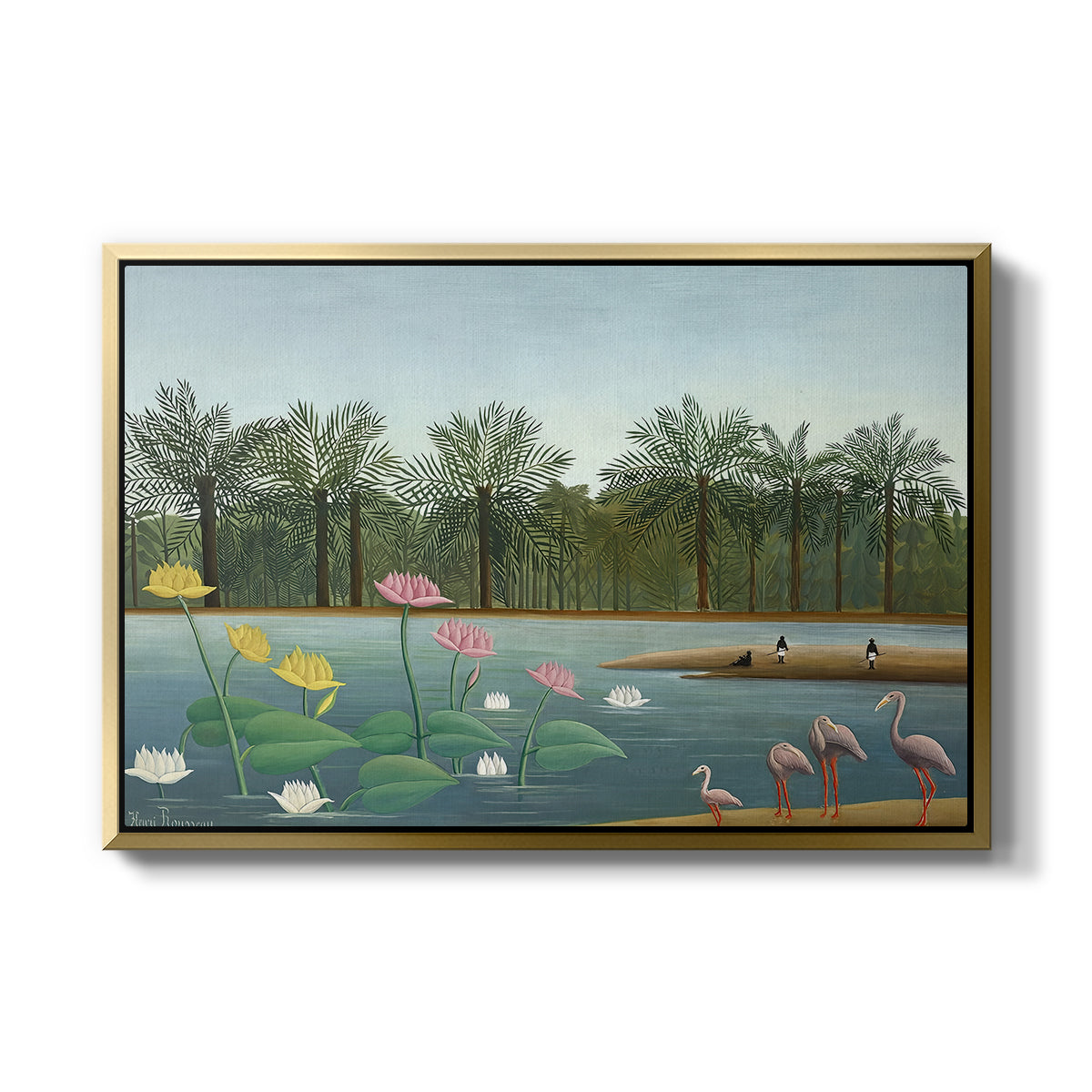 The Flamingoes (Les Flamants), 1907 - Floater Framed Canvas Print