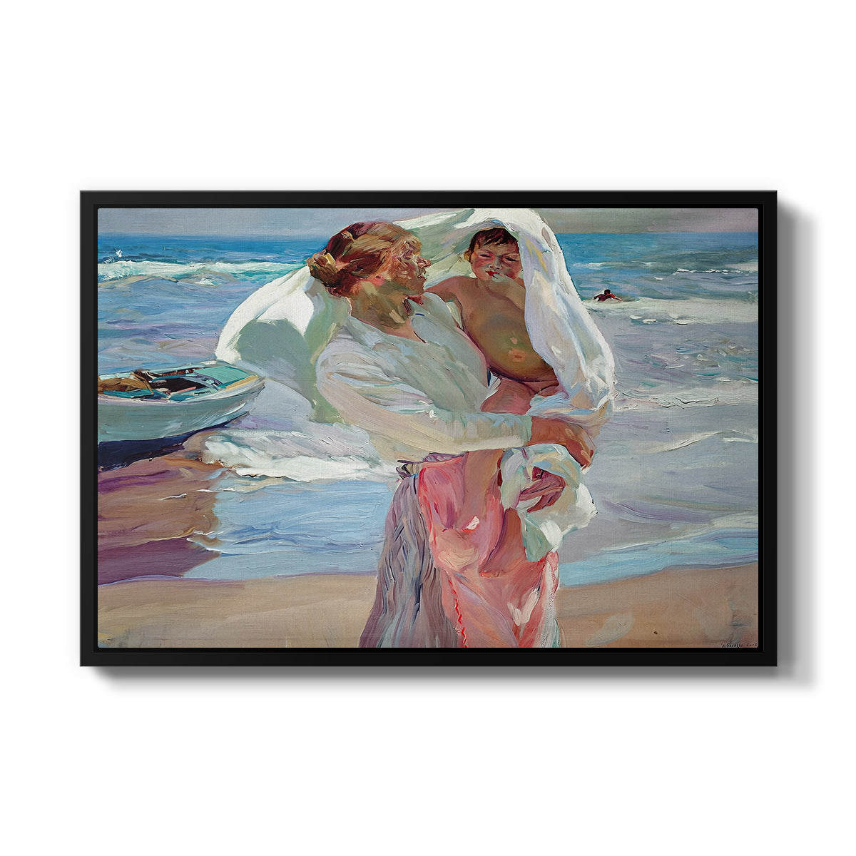 After Bathing, 1915 - Floater Framed Canvas Print