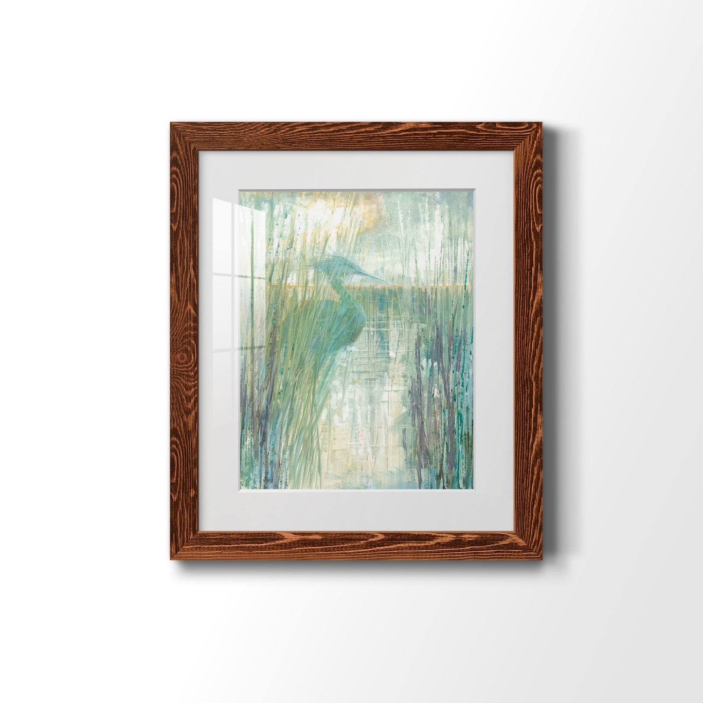 Morning Egret I - Barnwood Framed Art Print