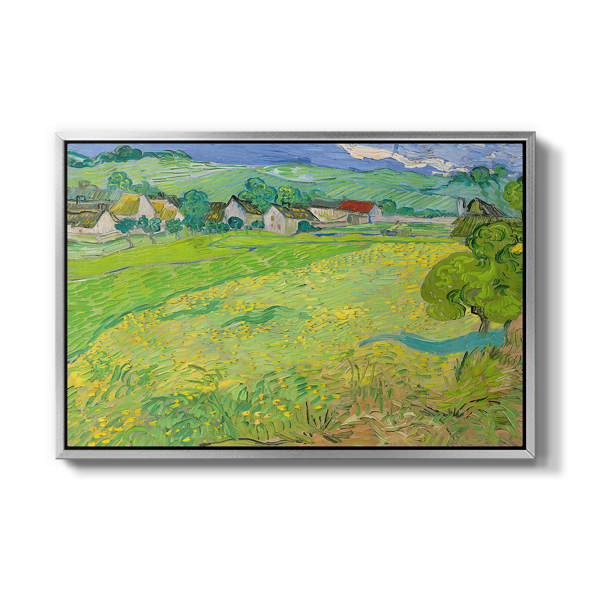 Les Vessenots in Auvers, 1890 - Floater Framed Canvas Print