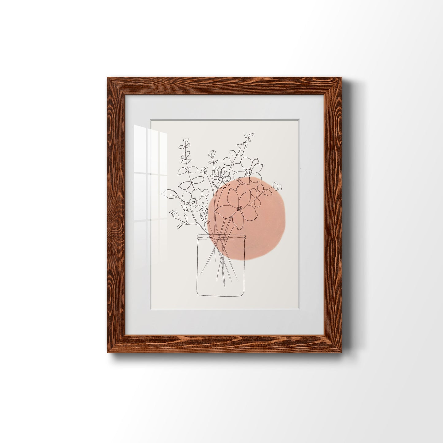 Contemporary Wildflower Bouquet - Premium Framed Print - Distressed Barnwood Frame - Ready to Hang