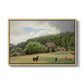 Farm with Grazing Cows (Bondegård med beitende kuer), 1892 - Floater Framed Canvas Print