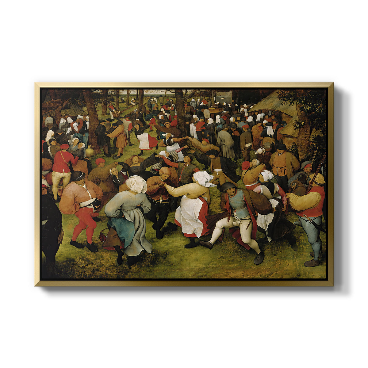 The Wedding Dance, c. 1566 - Floater Framed Canvas Print