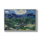 Olive Trees with the Alpilles in the Background, 1889 - Floater Framed Canvas Print