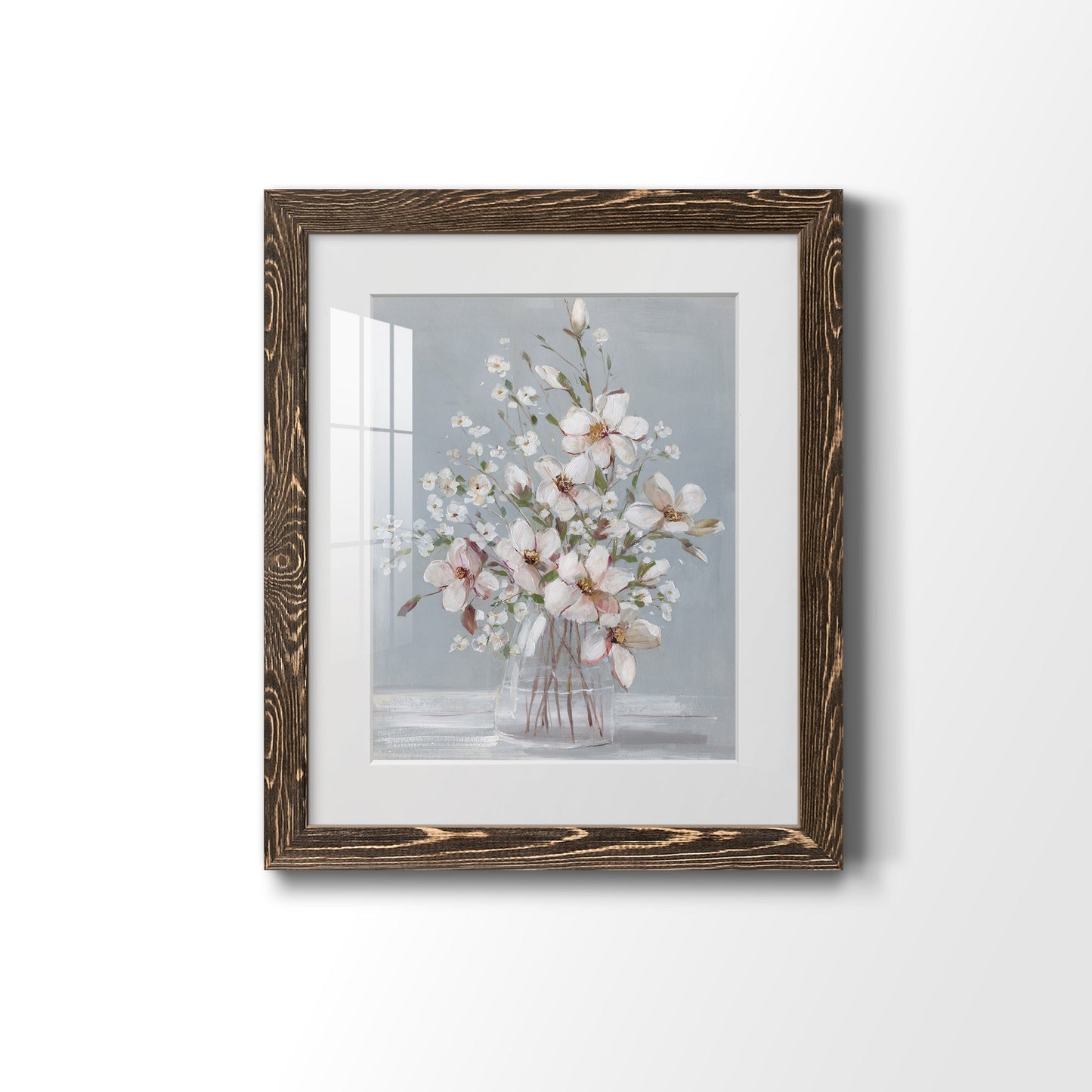 Magnolia Romance - Barnwood Framed Art Print