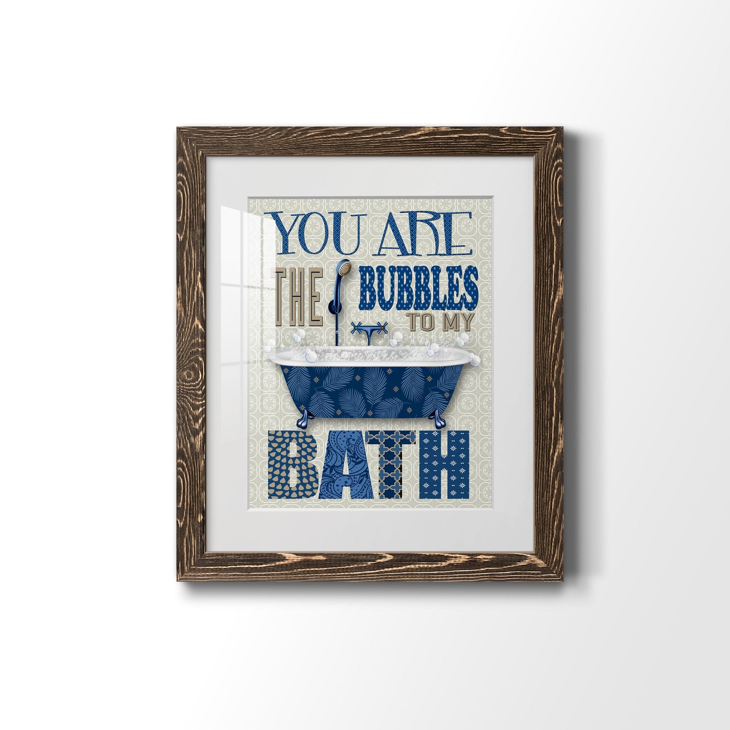 Bubble Bath - Premium Framed Print - Distressed Barnwood Frame - Ready to Hang