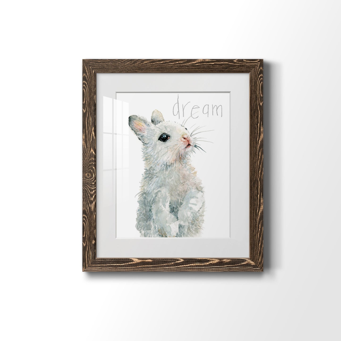 Forest Fur Baby Bunny - Barnwood Framed Art Print