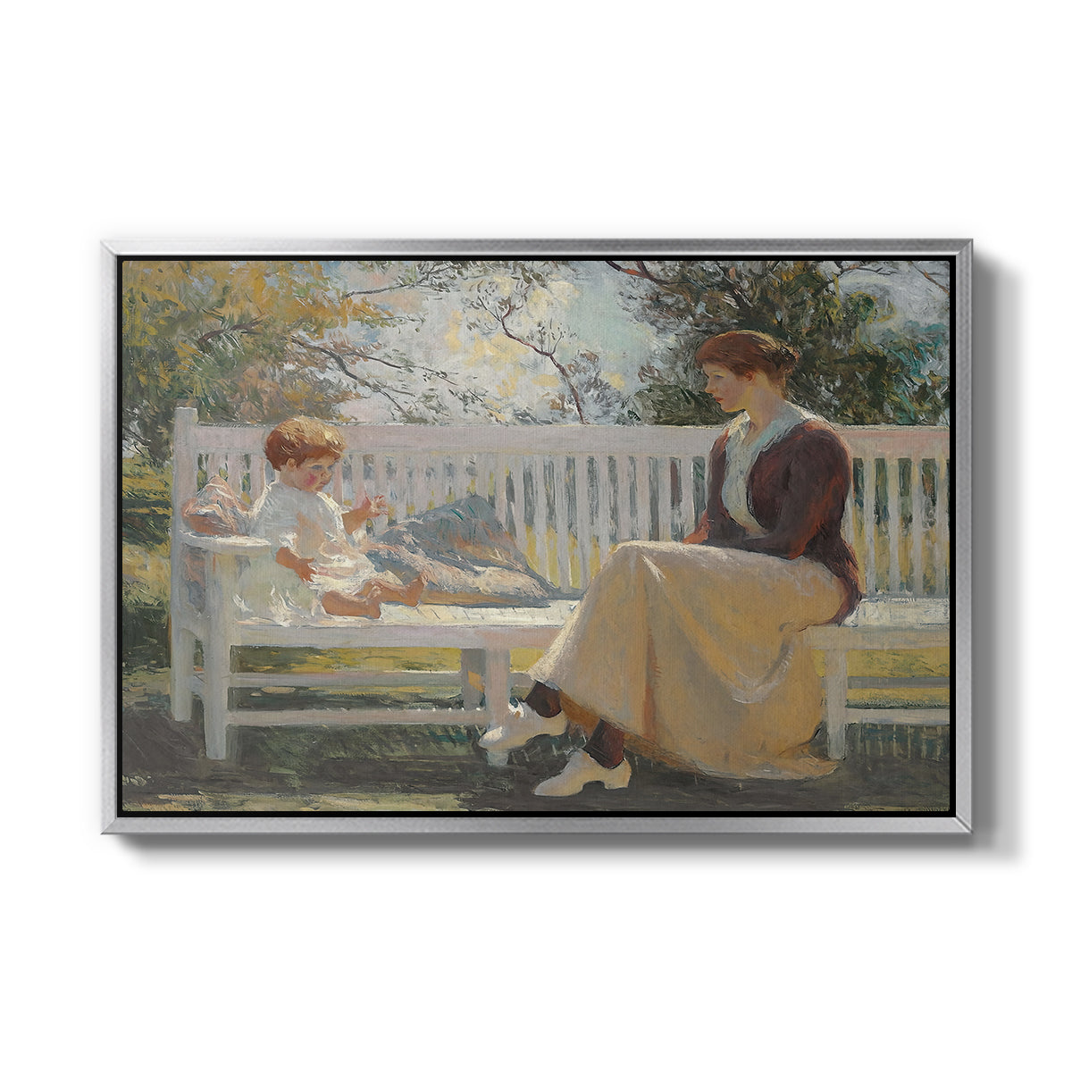 Eleanor and Benny, 1916 - Floater Framed Canvas Print