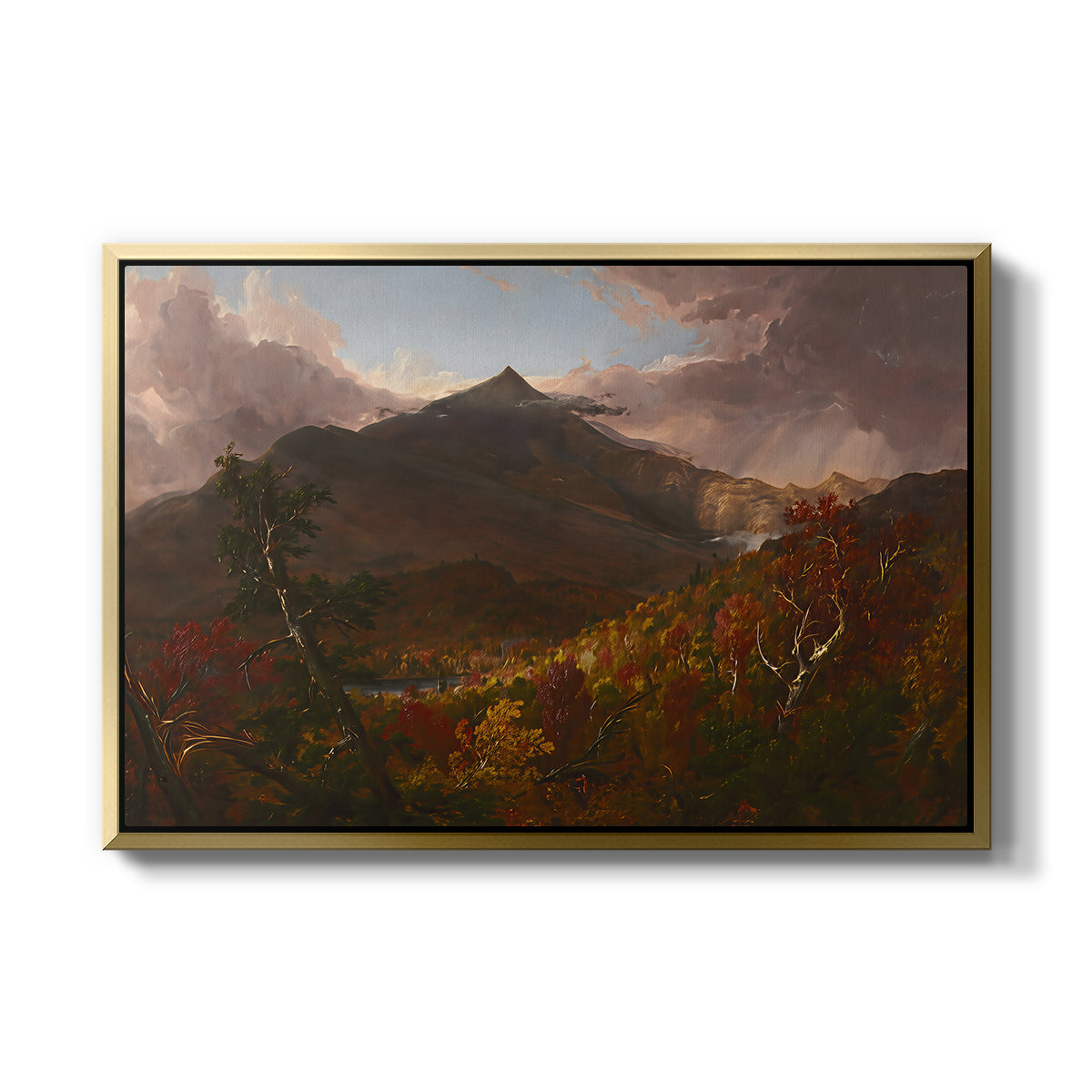 View of Schroon Mountain, Essex County, New York, After a Storm, 1838 - Floater Framed Canvas Print