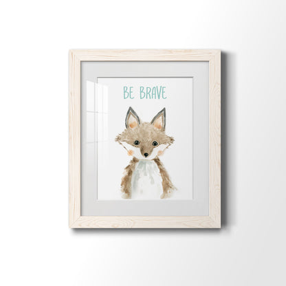 Be Brave Fox - Premium Framed Print - Distressed Barnwood Frame - Ready to Hang