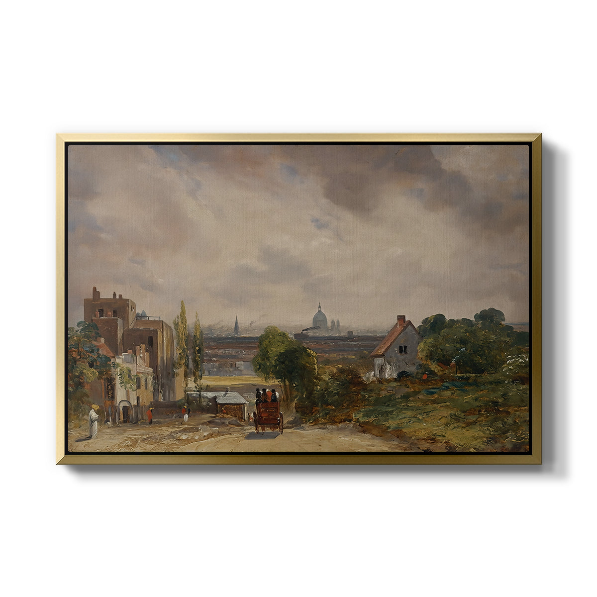 Sir Richard Steele's Cottage, Hampstead, c. 1832 - Floater Framed Canvas Print