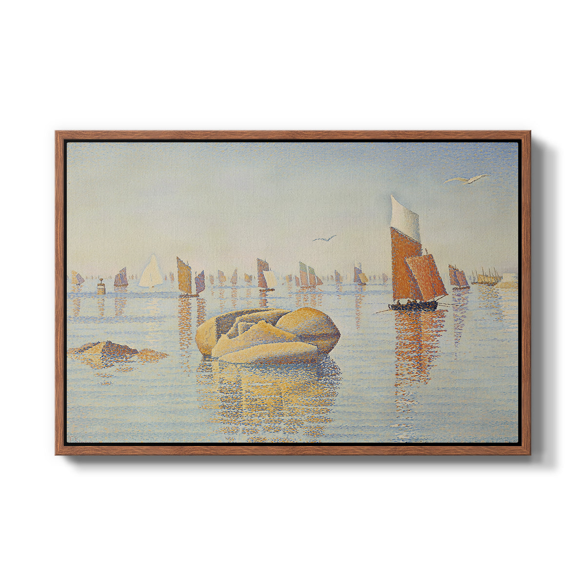 Concarneau, Quiet Morning, Opus 219, 1891 - Floater Framed Canvas Print