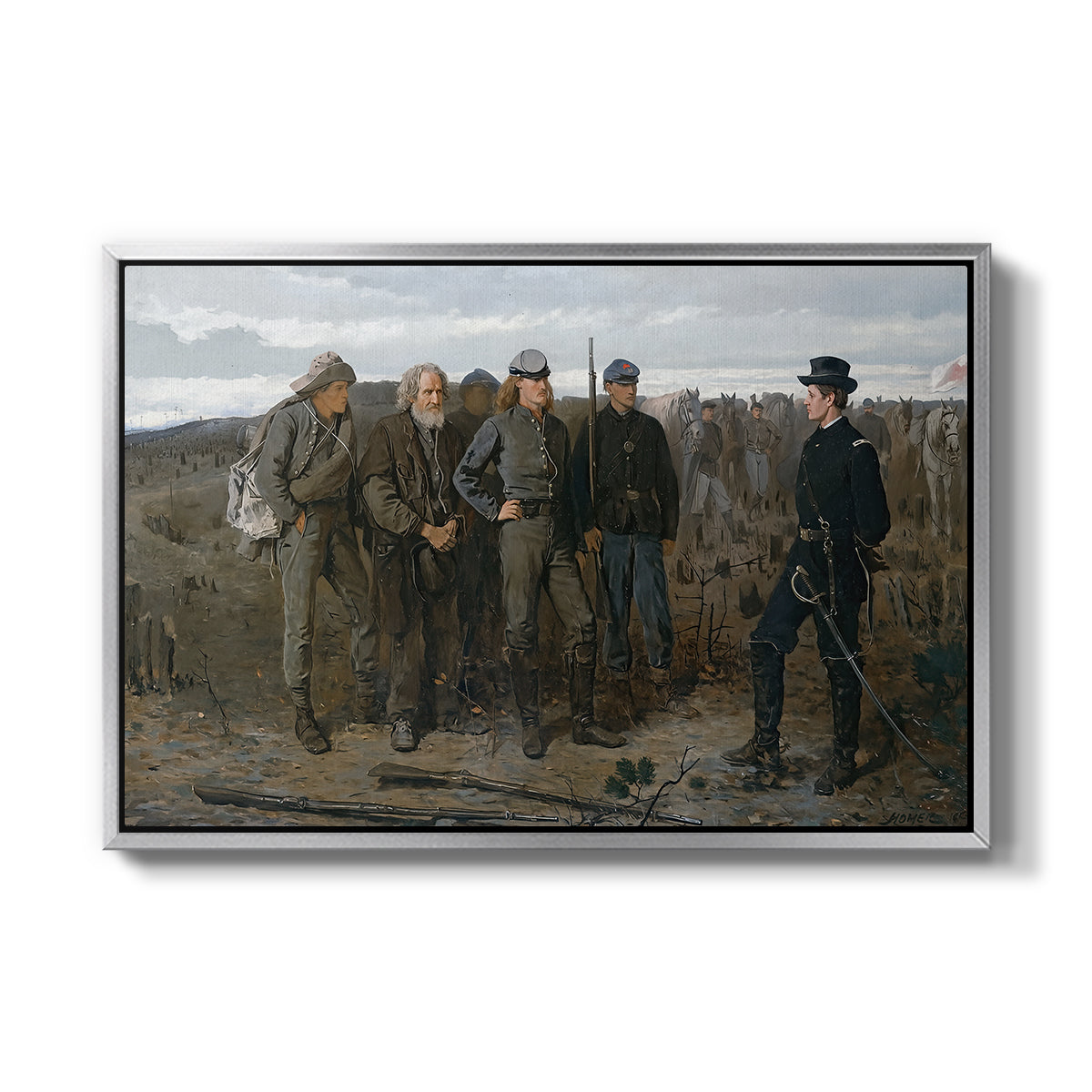 Prisoners from the Front, 1866 - Floater Framed Canvas Print