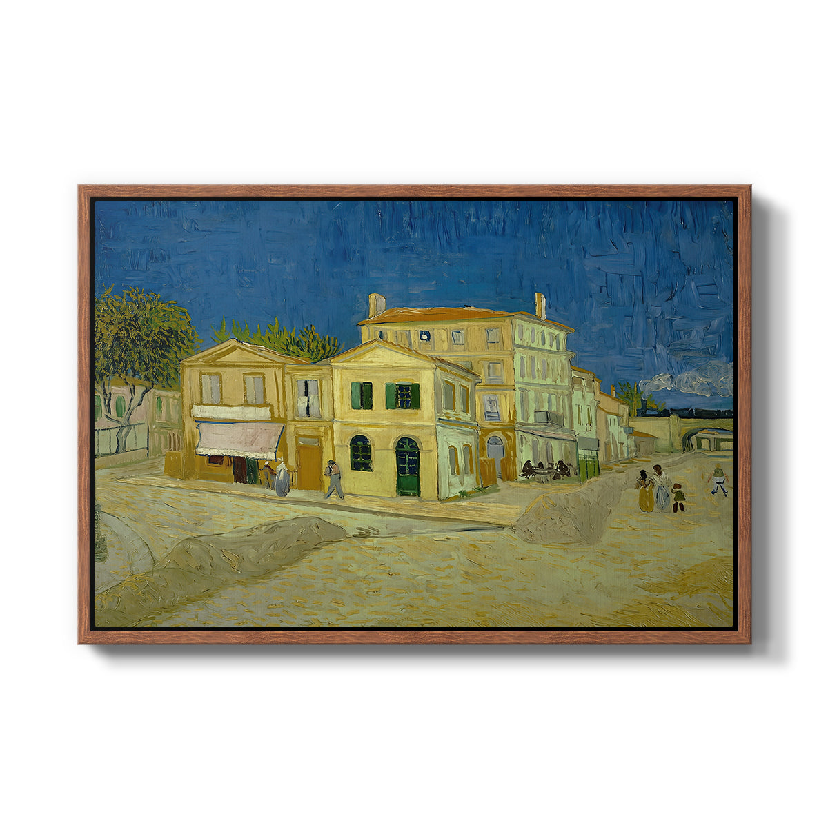 The Yellow House (The Street), 1888 - Floater Framed Canvas Print