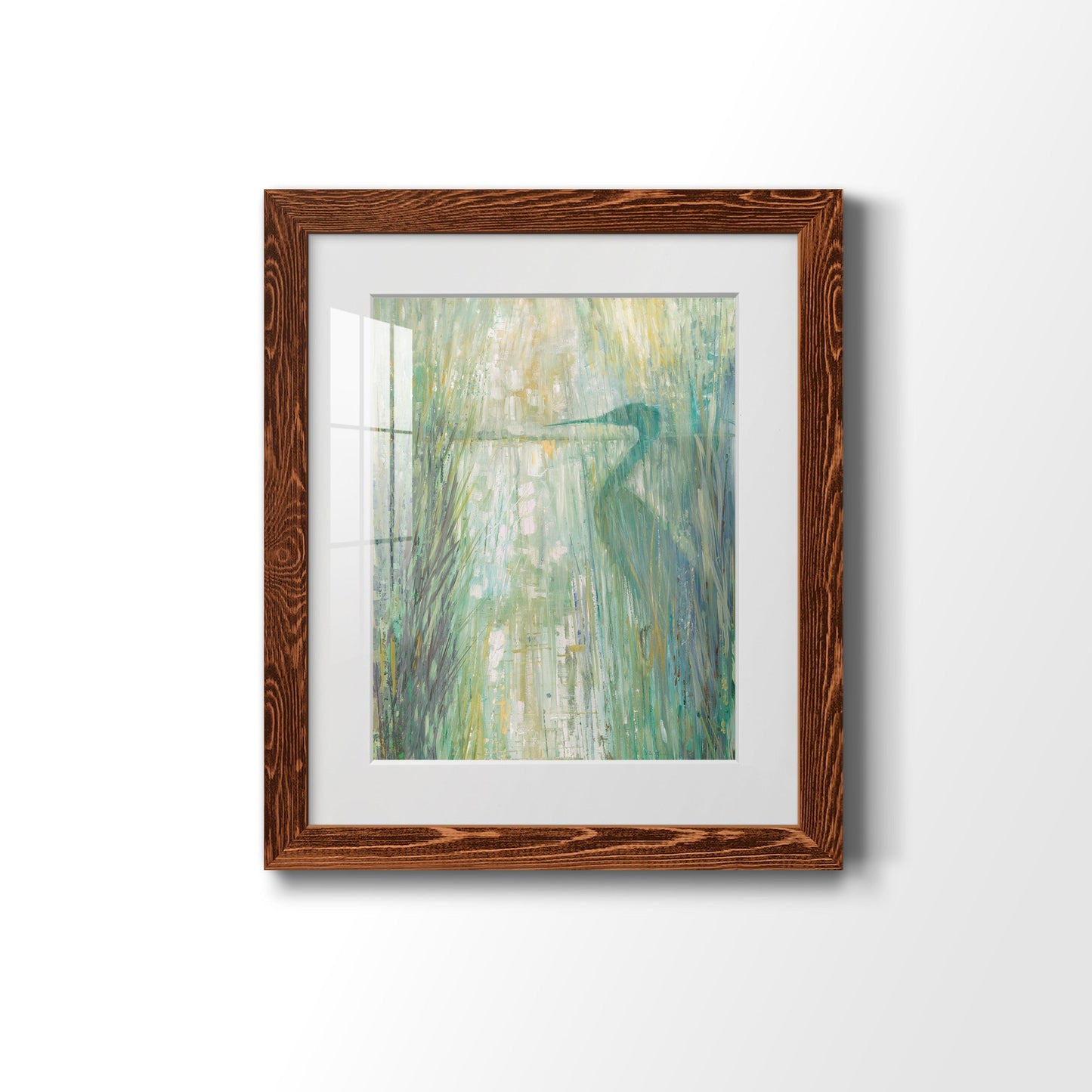 Morning Egret II - Barnwood Framed Art Print