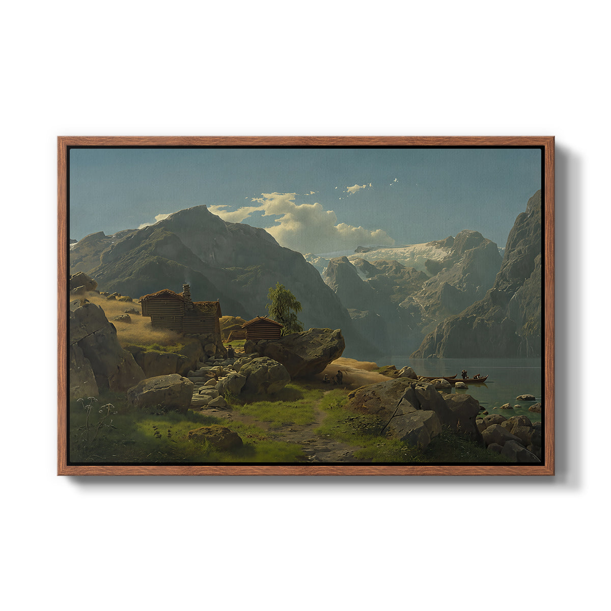 Balestrand, 1848 - Floater Framed Canvas Print