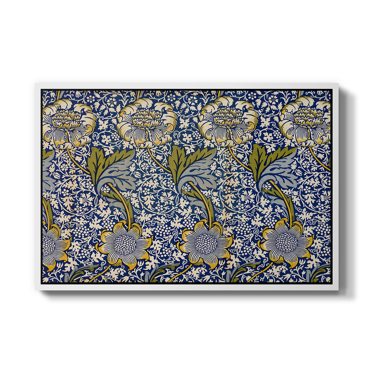 Kennet - Indigo/Gold, 1883 - Floater Framed Canvas Print