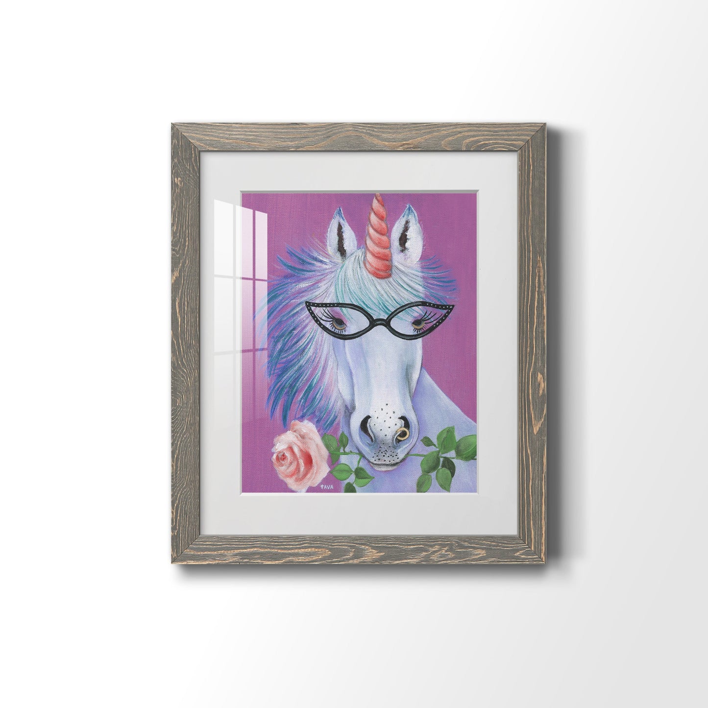 Unicorn III - Premium Framed Print - Distressed Barnwood Frame - Ready to Hang