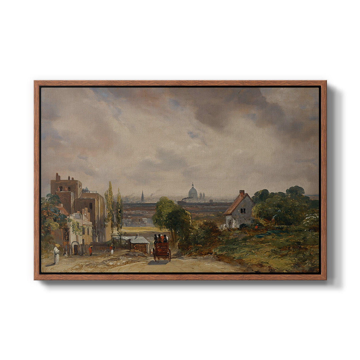 Sir Richard Steele's Cottage, Hampstead, c. 1832 - Floater Framed Canvas Print