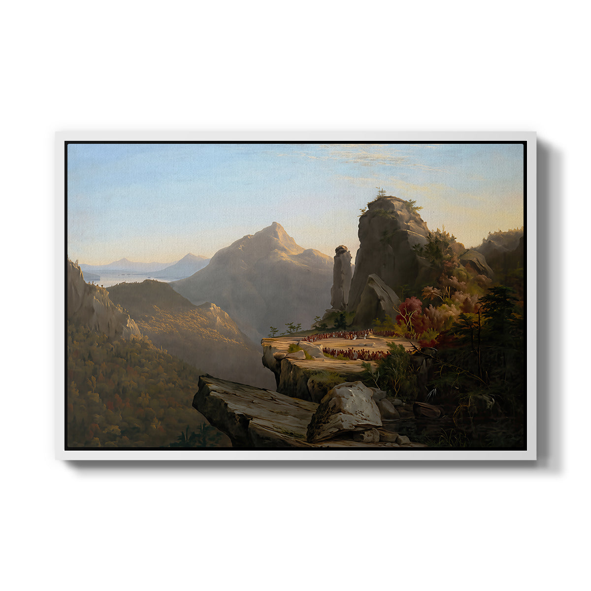 Scene from “The Last of the Mohicans”, 1827 - Floater Framed Canvas Print