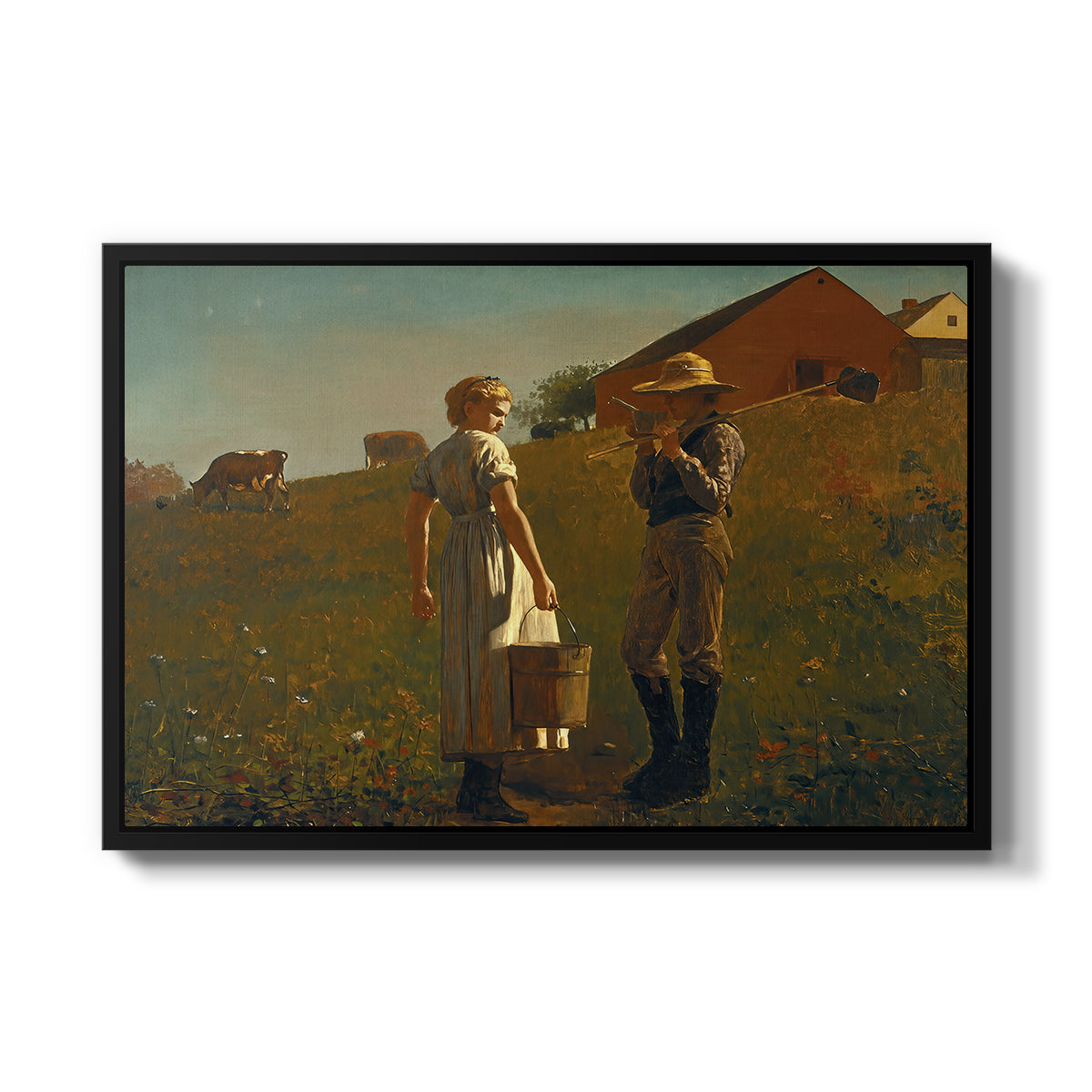 A Temperance Meeting, 1874 - Floater Framed Canvas Print