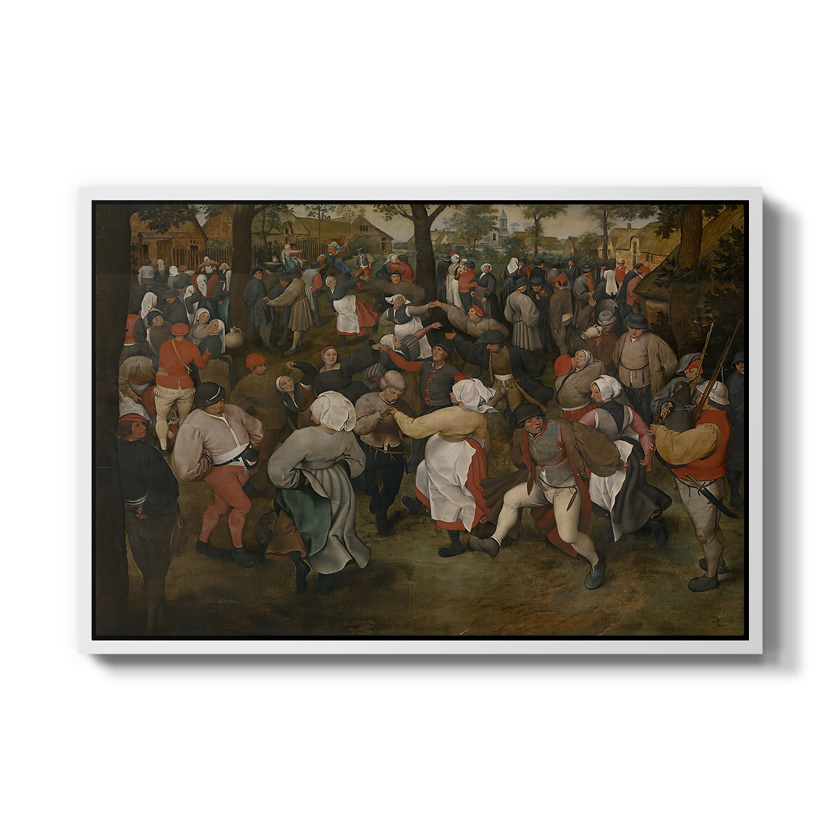 The Wedding Dance, c. 1566 - Floater Framed Canvas Print