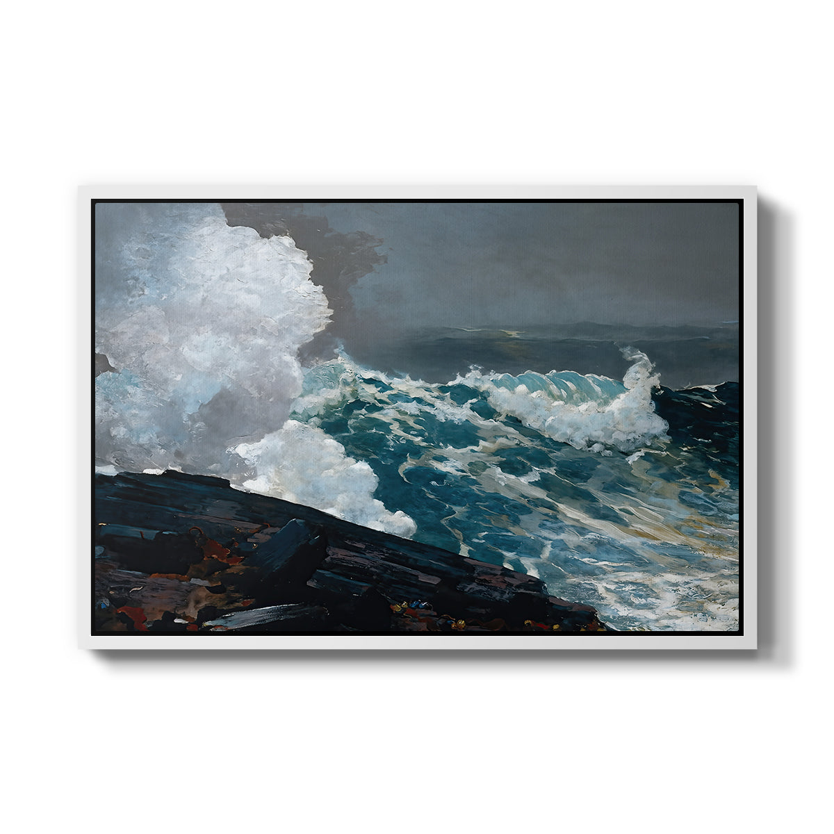 Northeaster, 1895 - Floater Framed Canvas Print