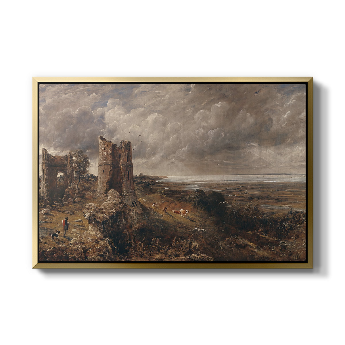 Hadleigh Castle, Mouth of Thames, c. 1829 - Floater Framed Canvas Print
