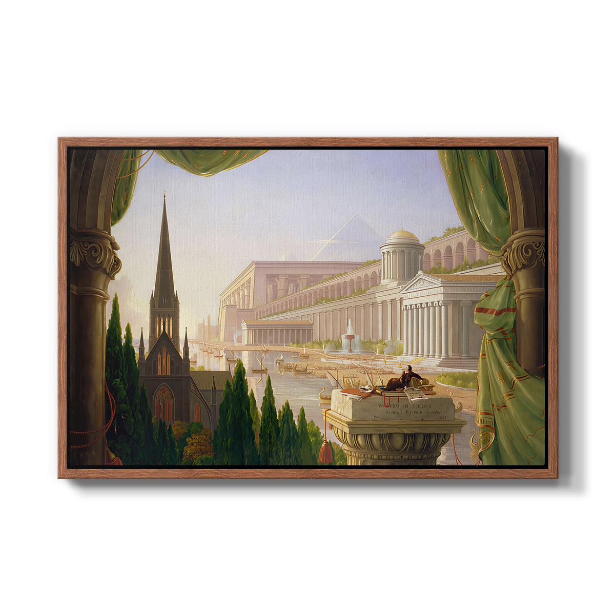 The Architect's Dream, 1840 - Floater Framed Canvas Print