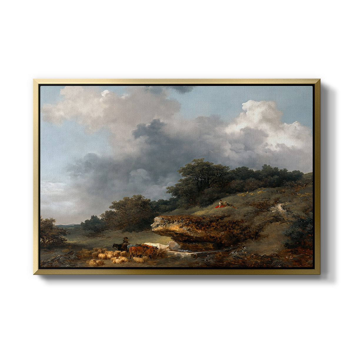 The Watering Place, c. 1765 - Floater Framed Canvas Print
