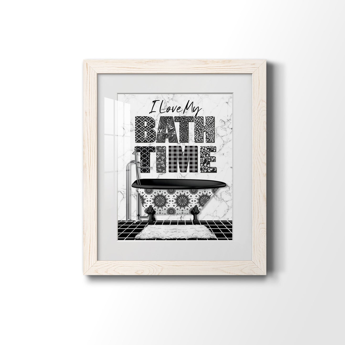 Bath Time - Premium Framed Print - Distressed Barnwood Frame - Ready to Hang