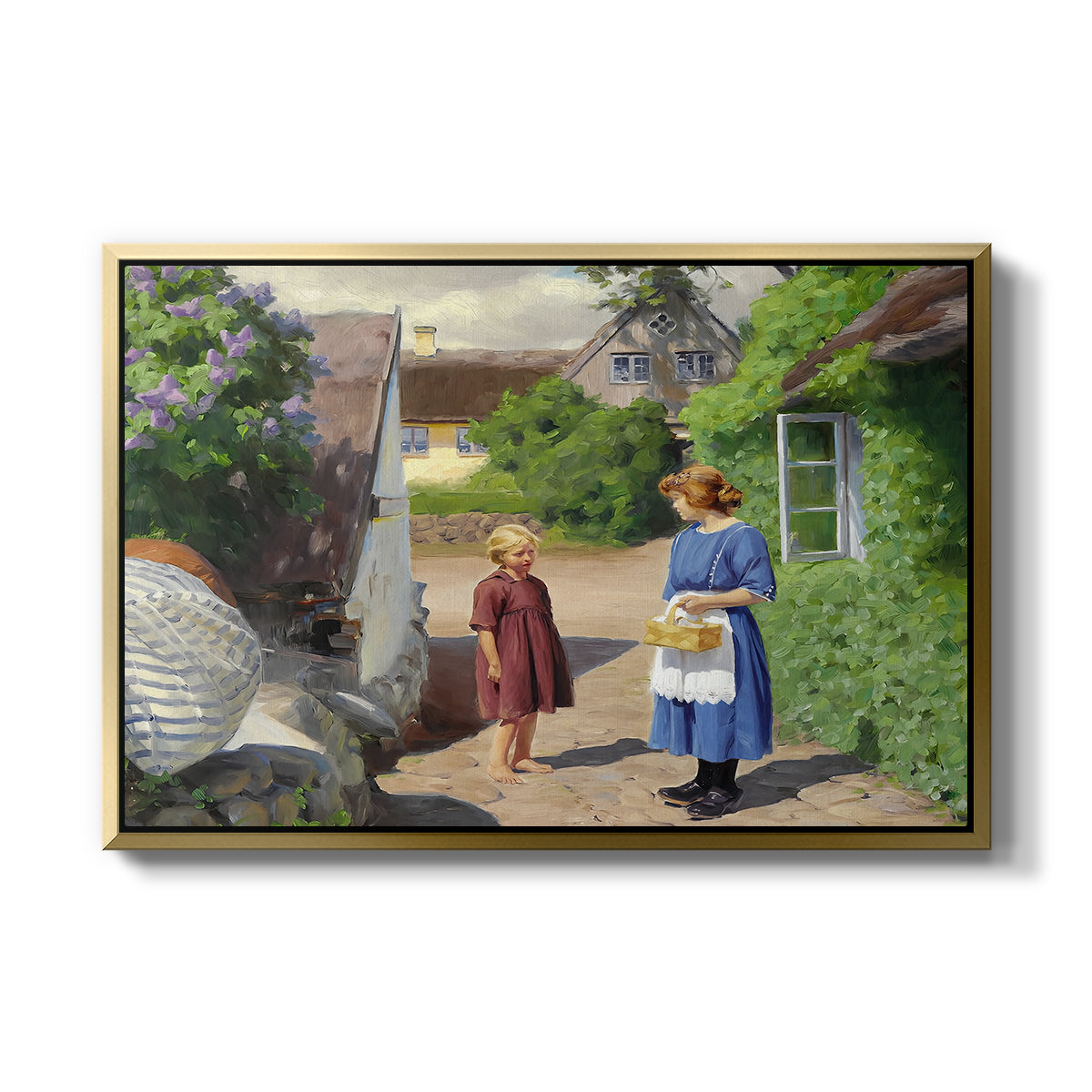 Summer Day in Jyllinge, 1922 - Floater Framed Canvas Print
