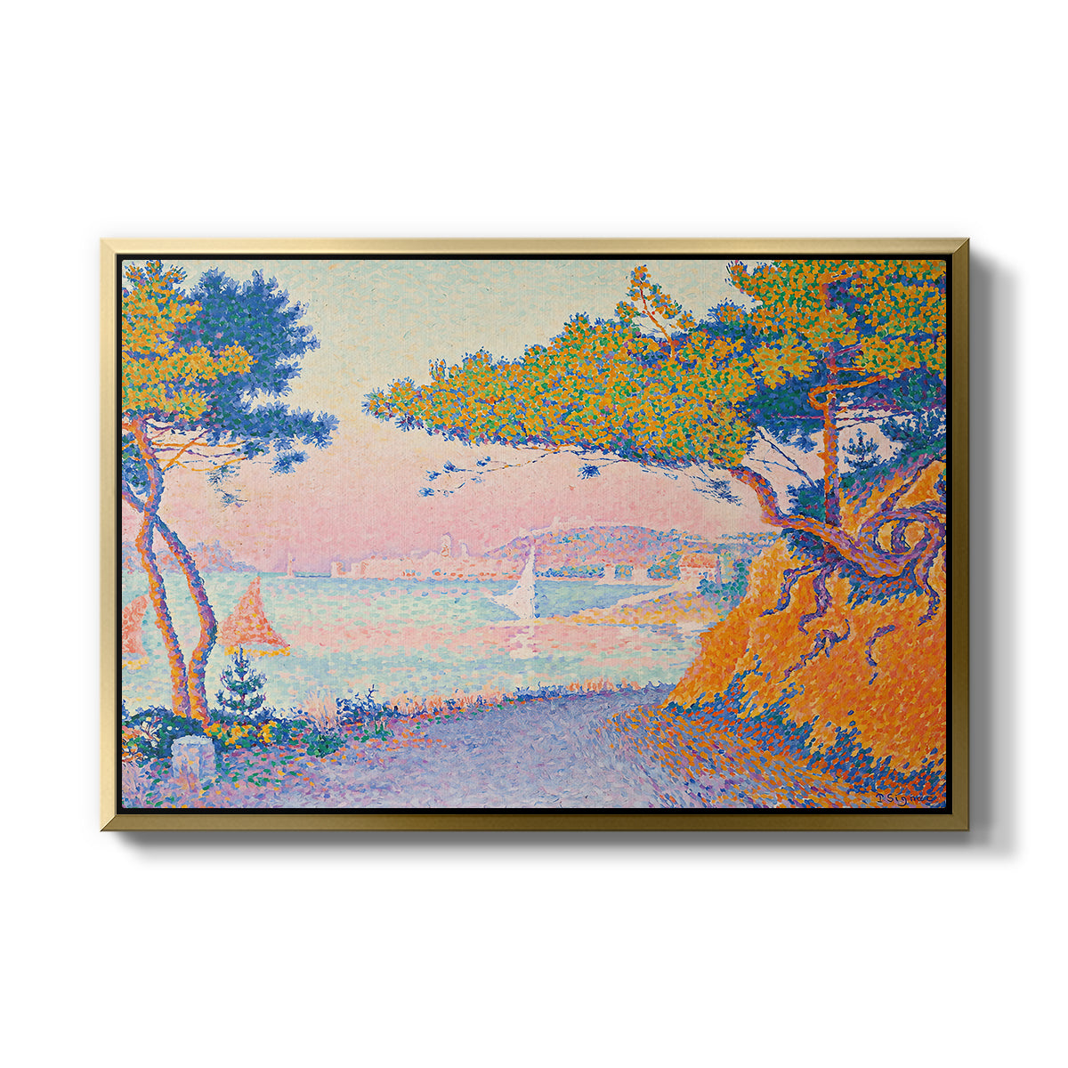 Golfe Juan, 1896 - Floater Framed Canvas Print