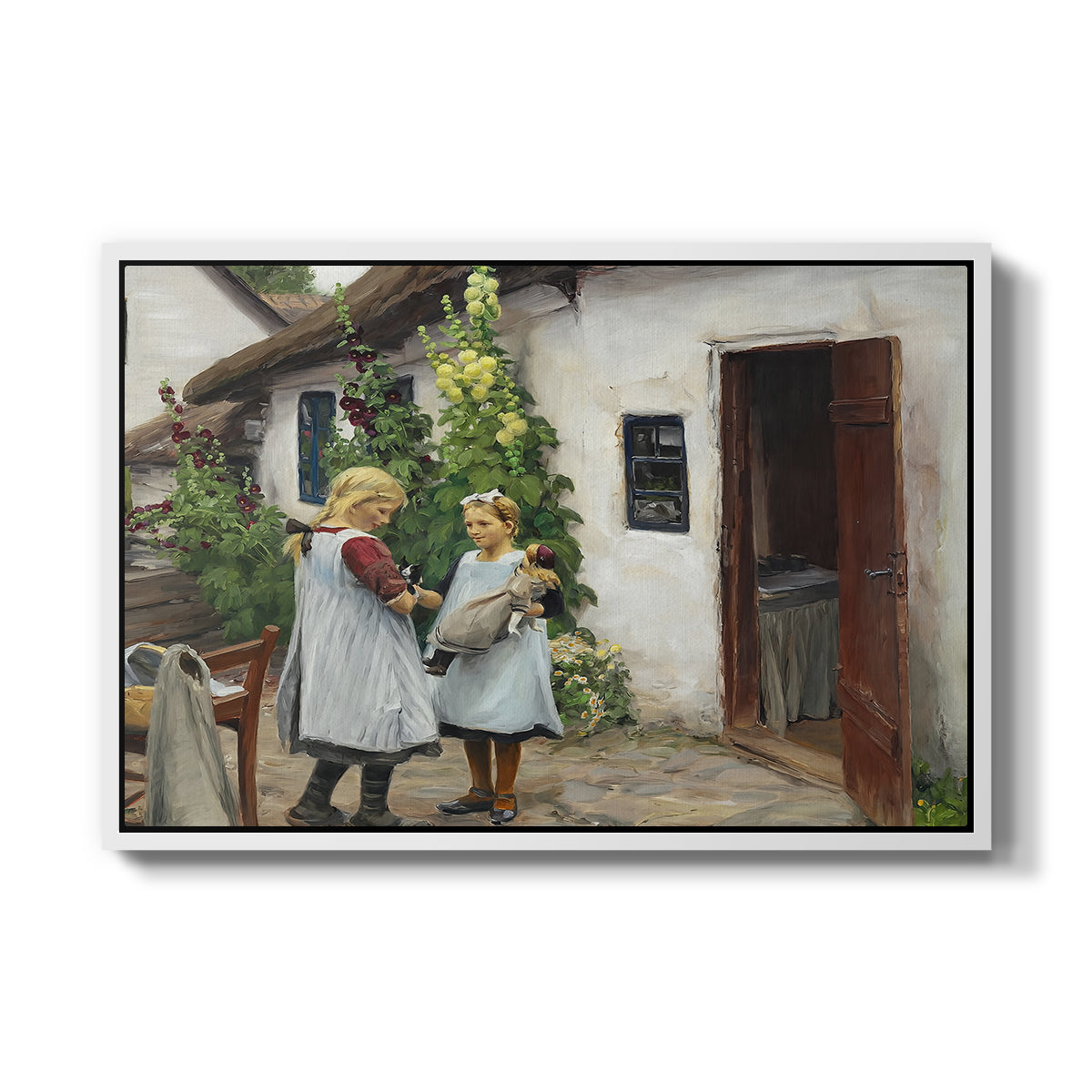 Have You Seen My Kitten?, 1914 - Floater Framed Canvas Print