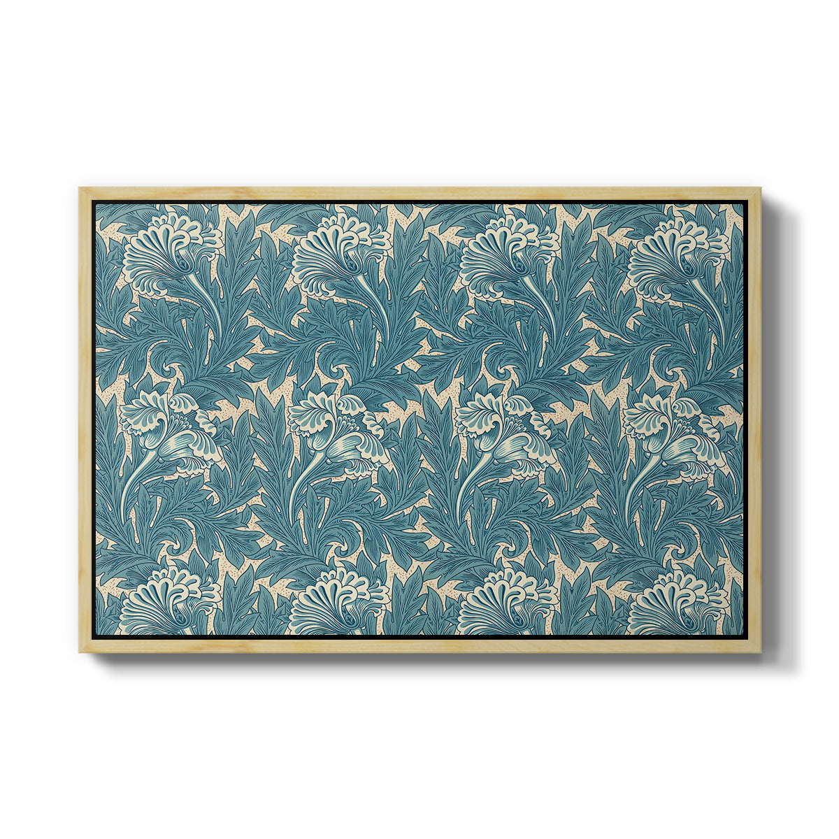 Tulip (Teal), 1875 - Floater Framed Canvas Print