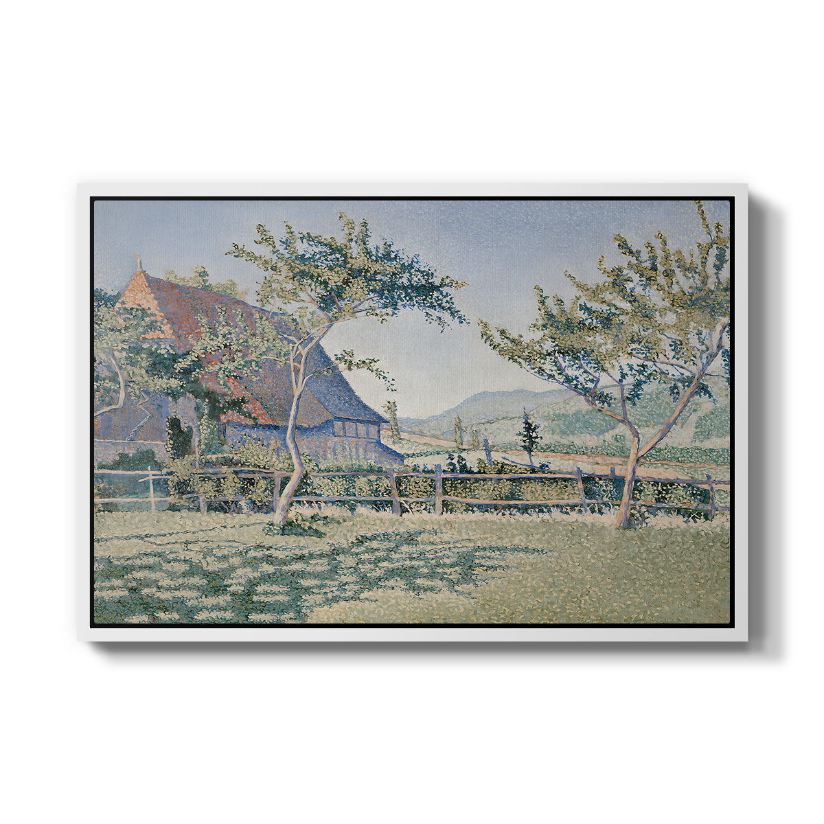 Comblat-le-Château, the Meadow, Opus 161, 1887 - Floater Framed Canvas Print