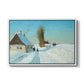 Shoveling Snow on a Beautiful Winter Day, c. 1898 - Floater Framed Canvas Print