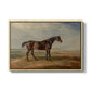 Dr. Syntax, a Bay Racehorse, Standing in a Coastal Landscape, an Estuary Beyond, c. 1820 - Floater Framed Canvas Print