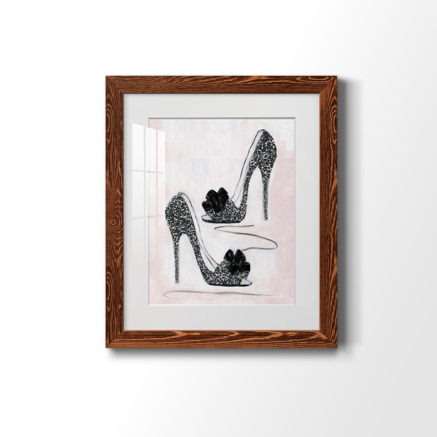 Shoes That Dazzle I - Barnwood Framed Art Print