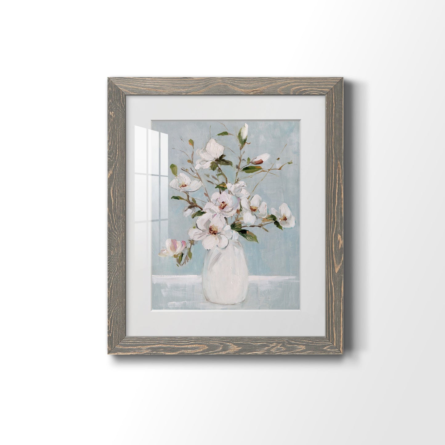 Magnolia Charm - Premium Framed Print - Distressed Barnwood Frame - Ready to Hang