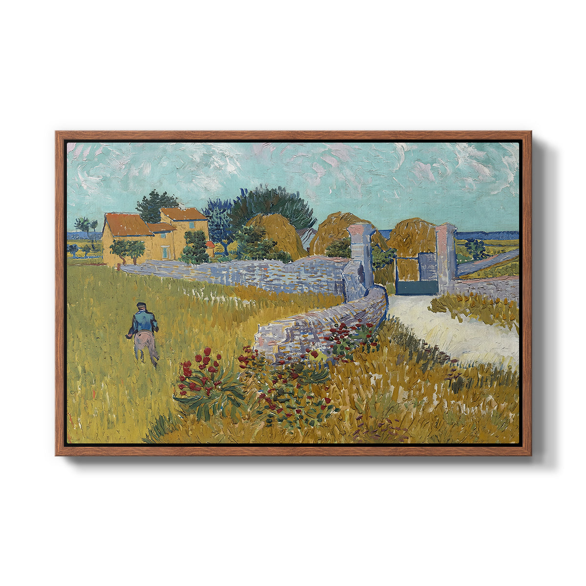 Farmhouse in Provence, 1888 - Floater Framed Canvas Print