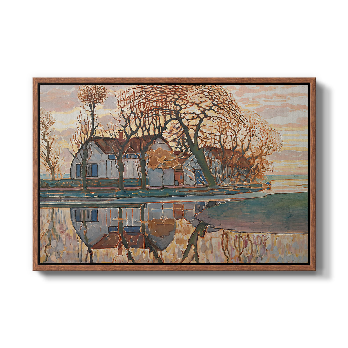 Farm near Duivendrecht, c. 1916 - Floater Framed Canvas Print