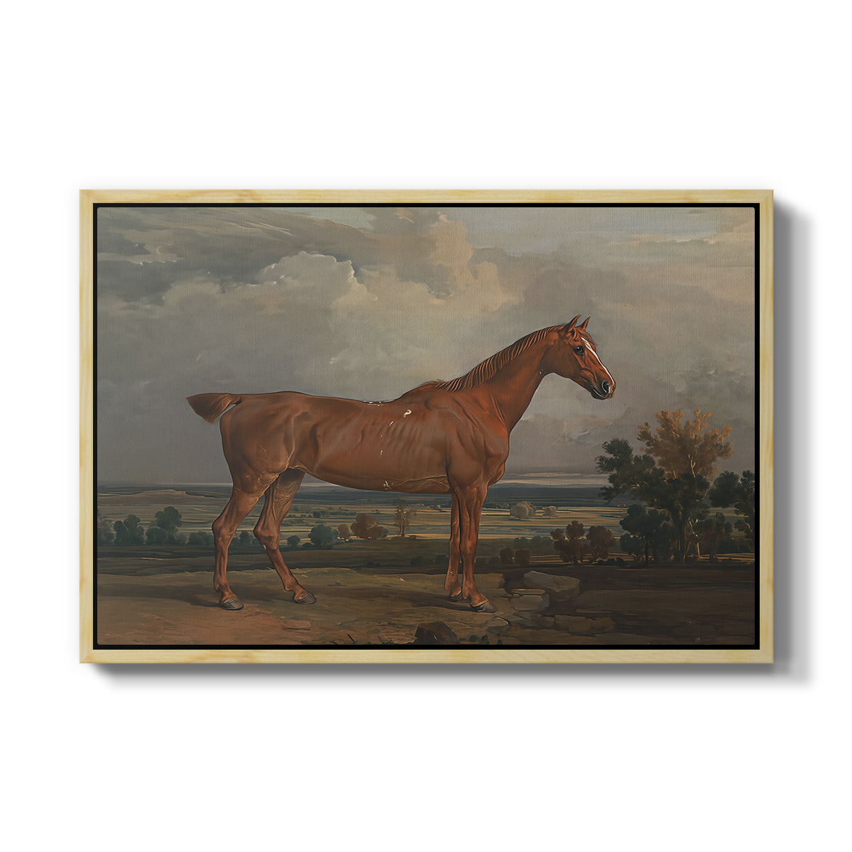 Hunter in a Landscape, 1810 - Floater Framed Canvas Print