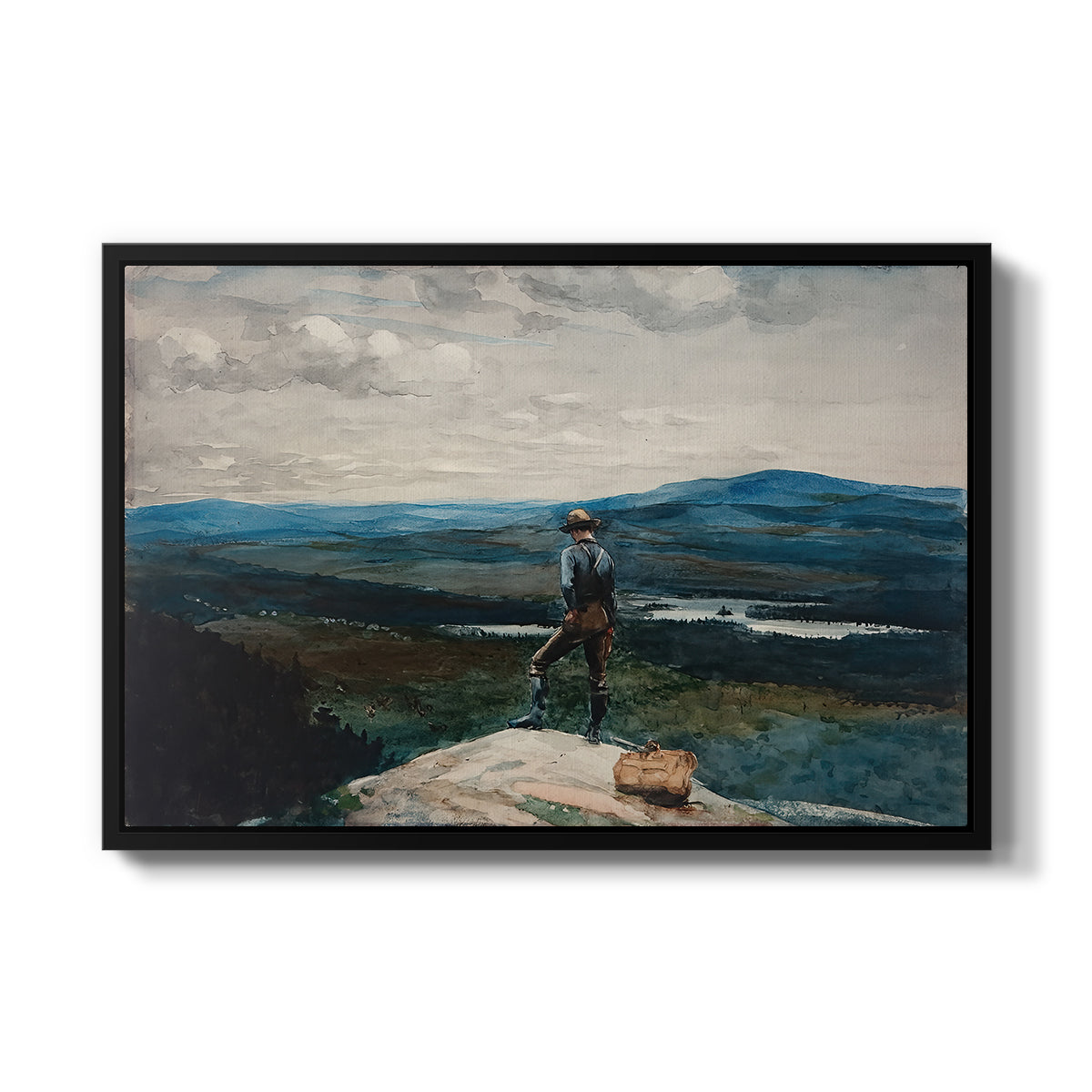 The Ranger, Adirondacks, 1882 - Floater Framed Canvas Print
