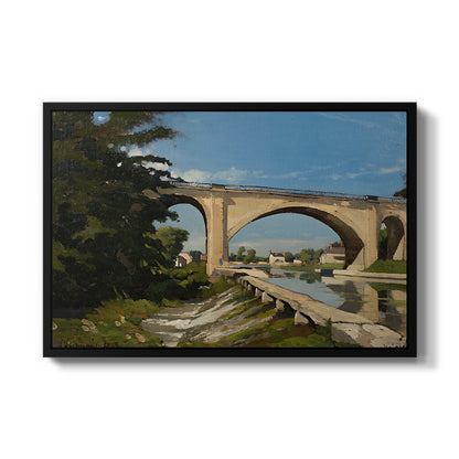 The Railroad Bridge at Briare, 1888 - Floater Framed Canvas Print