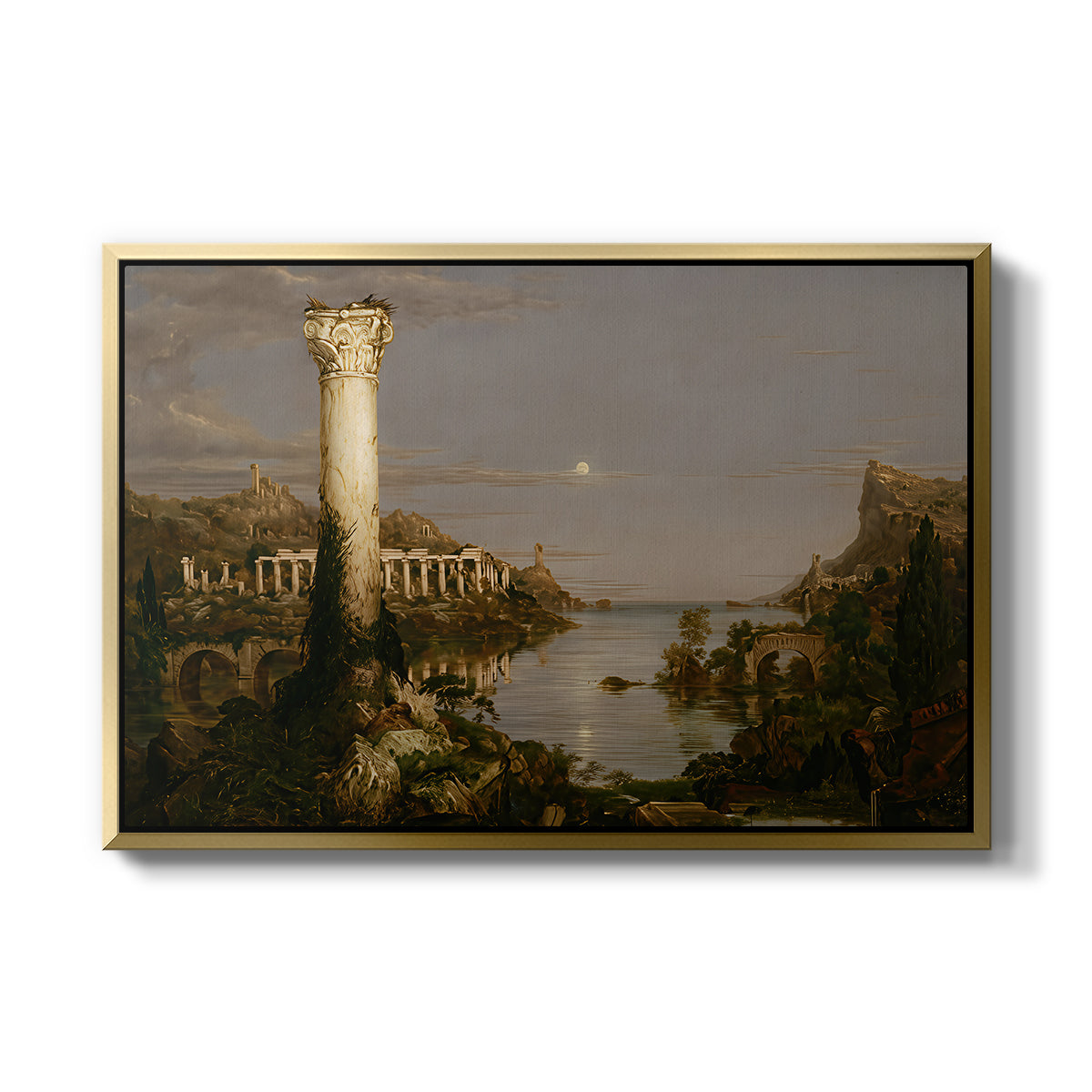 The Course of Empire: Desolation, 1836 - Floater Framed Canvas Print