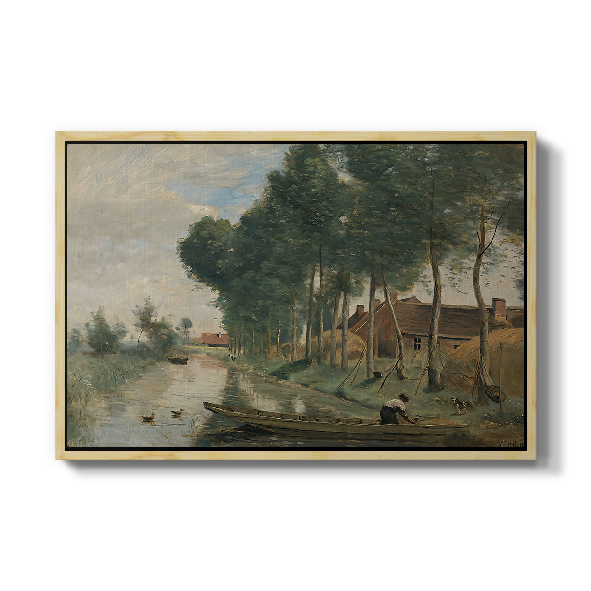 Landscape at Arleux-du-Nord, c. 1871-1874 - Floater Framed Canvas Print