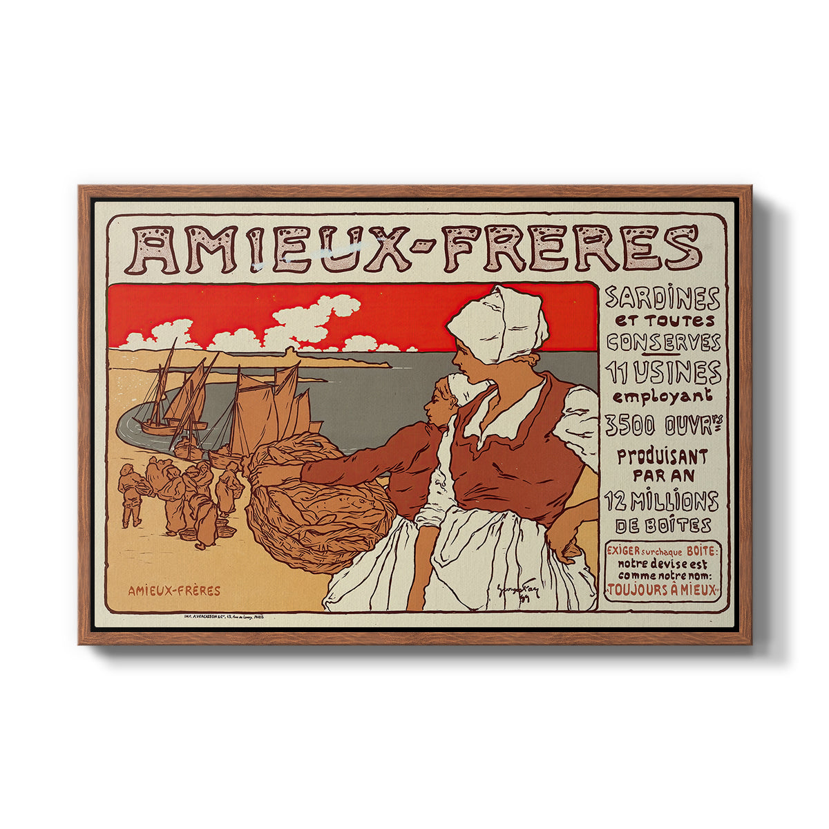 Amieux-Frères (Advertising Poster), 1899 - Floater Framed Canvas Print
