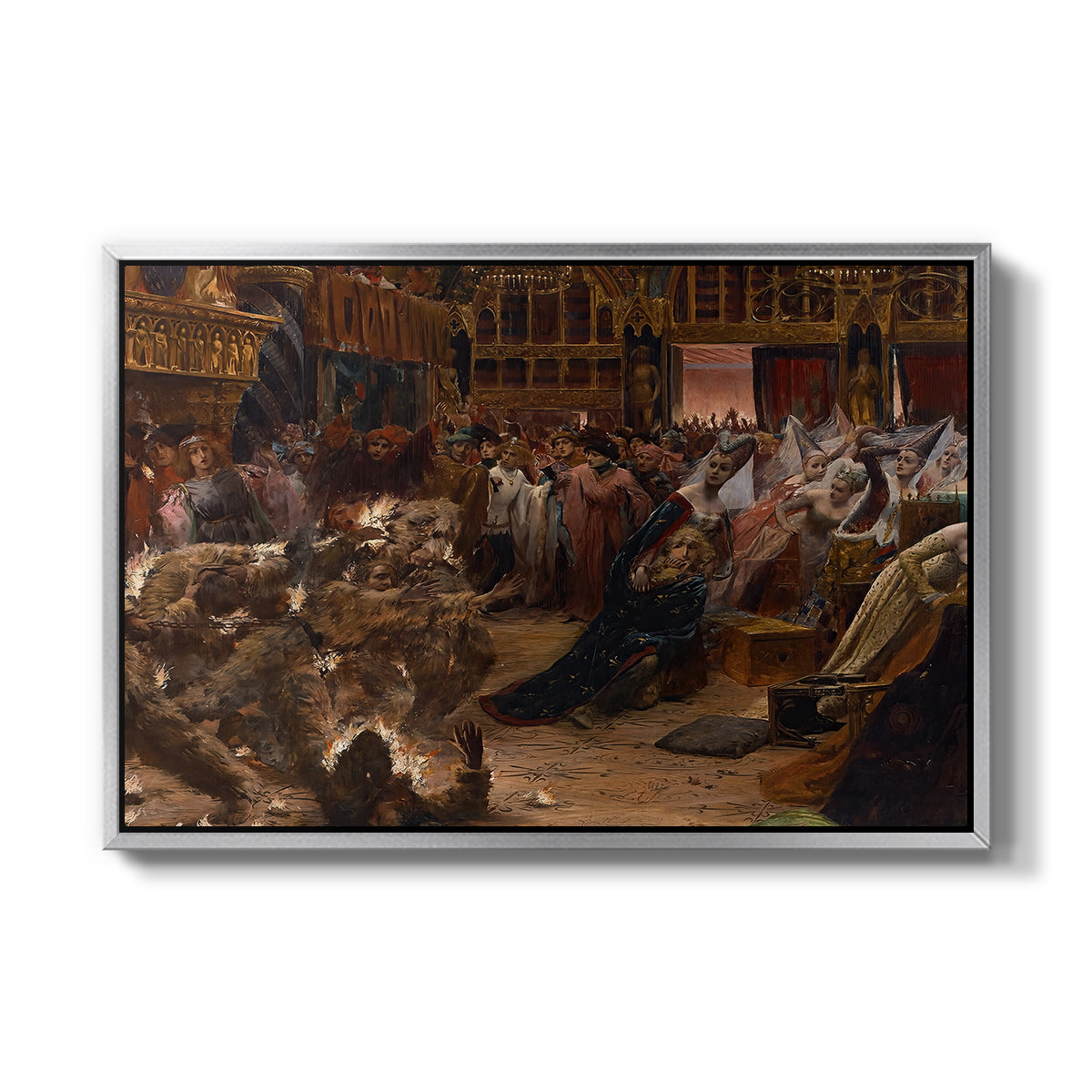 Ball of the Burning Men, 1889 - Floater Framed Canvas Print
