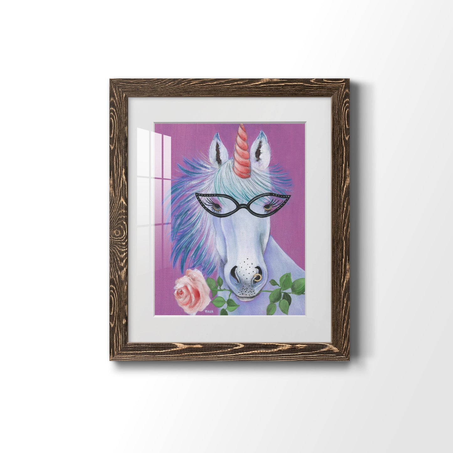 Unicorn III - Premium Framed Print - Distressed Barnwood Frame - Ready to Hang